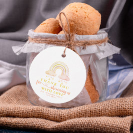 Etiquetas Para Lembrancinhas Chá de fraldas Cute Boho Whimsical Rainbow Girl