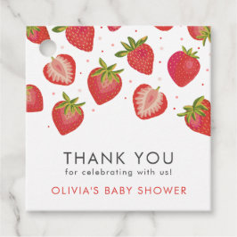 Etiquetas Para Lembrancinhas Chá de fraldas das Garotas de Morango Obrigado