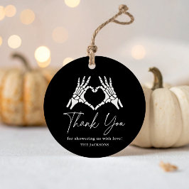 Etiquetas Para Lembrancinhas Chá de fraldas das Mãos do Esqueleto Halloween