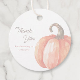 Etiquetas Para Lembrancinhas Chá de fraldas De Abóbora De Aquarela De Queda Obr