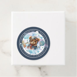 Etiquetas Para Lembrancinhas Chá de fraldas de aniversário do Urso de Teddy Per