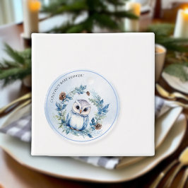 Etiquetas Para Lembrancinhas Chá de fraldas de Aquarela de Inverno