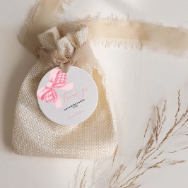 Etiquetas Para Lembrancinhas Chá de fraldas de Arco de cor rosa-d-água - Obriga