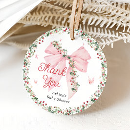 Etiquetas Para Lembrancinhas Chá de fraldas De Arco De Strawberry Berry, Obriga