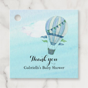 Etiquetas Para Lembrancinhas Chá de fraldas de Balão de Ar Quente Aquecido Wate