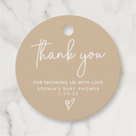 Etiquetas Para Lembrancinhas Chá de fraldas de Boho Moderno Minimalista de Tone