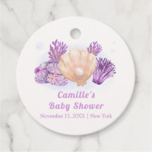 Chá de fraldas de Célula de Pérolas Retro Roxo