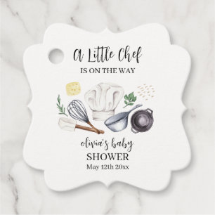 Etiquetas Para Lembrancinhas Chá de fraldas de Chef Moderno Minimalista