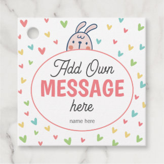 Etiquetas Para Lembrancinhas Chá de fraldas de coelho da Páscoa - Coração adorá