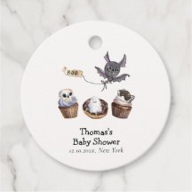 Chá de fraldas de cupcake de Boo Halloween