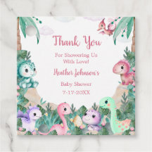 Chá de fraldas De Dinossauros Cachorros De Aquarel