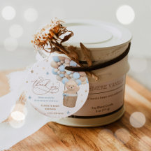 Chá de fraldas de Espera do Balão Azul do Urso Ted