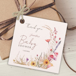Etiquetas Para Lembrancinhas Chá de fraldas de flor selvagem