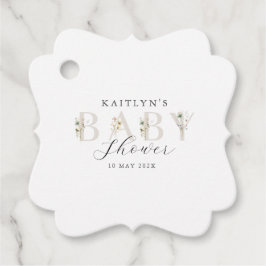 Etiquetas Para Lembrancinhas Chá de fraldas de flor selvagem