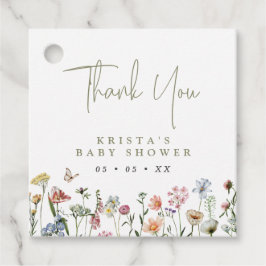 Etiquetas Para Lembrancinhas Chá de fraldas de flores silvestres Obrigado