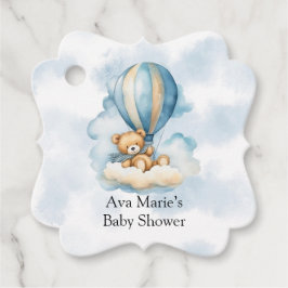 Etiquetas Para Lembrancinhas Chá de fraldas de Garota Bonita Urso de Urso Quent