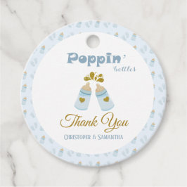 Etiquetas Para Lembrancinhas Chá de fraldas de Garrafas Azuis