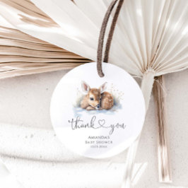 Etiquetas Para Lembrancinhas Chá de fraldas de inverno de Deer Woodland