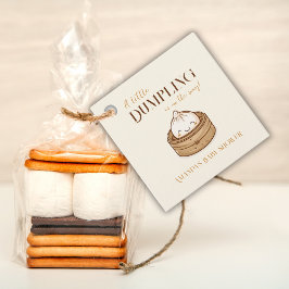 Etiquetas Para Lembrancinhas Chá de fraldas de Kawaii, um pequeno Dumpling na Á