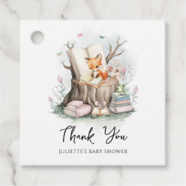 Etiquetas Para Lembrancinhas Chá de fraldas de Livros Florais de Aquarela Obrig