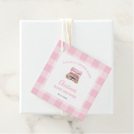 Etiquetas Para Lembrancinhas Chá de fraldas de Menina Cultivada Localmente