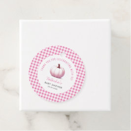 Etiquetas Para Lembrancinhas Chá de fraldas de Menina Rosa-Rosa-Polinês Xadrez 