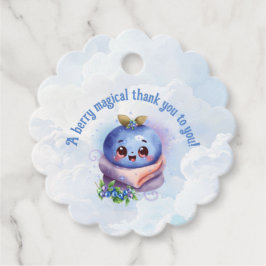 Etiquetas Para Lembrancinhas Chá de fraldas de mirtilo branco, obrigado