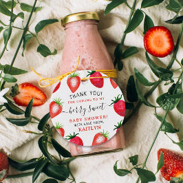 Etiquetas Para Lembrancinhas Chá de fraldas de morango Berry Sweet