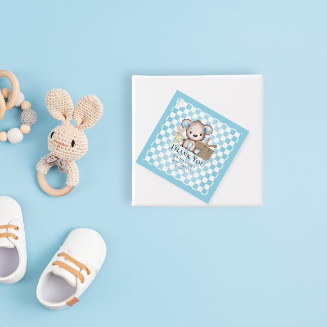 Etiquetas Para Lembrancinhas Chá de fraldas de Picnic do Urso Castanho (Criador carregado)