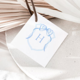 Etiquetas Para Lembrancinhas Chá de fraldas de repouso monograma do Arco azul