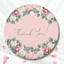 Etiquetas Para Lembrancinhas Chá de fraldas de Rosas de Jardim de Vintagem Rosa