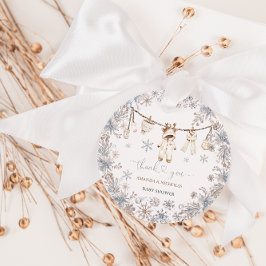 Etiquetas Para Lembrancinhas Chá de fraldas De Roupas De Bebê Inverno Obrigado