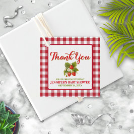 Etiquetas Para Lembrancinhas Chá de fraldas De Tema De Morango Obrigado