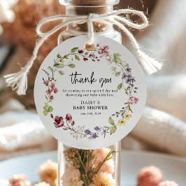 Etiquetas Para Lembrancinhas Chá de fraldas de terra doce de flor selvagem