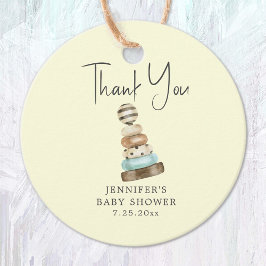 Etiquetas Para Lembrancinhas Chá de fraldas de Toque de Pilha de Cores d'Água V