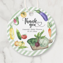 Etiquetas Para Lembrancinhas Chá de fraldas de vegetais - Obrigado