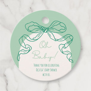 Etiquetas Para Lembrancinhas Chá de fraldas Desenho Da Mão Retro Whimsical