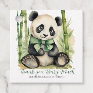 Etiquetas Para Lembrancinhas Chá de fraldas Do Bebê Panda Bear Obrigado