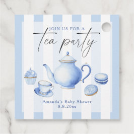 Etiquetas Para Lembrancinhas Chá de fraldas do Tea Party Azul