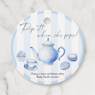 Etiquetas Para Lembrancinhas Chá de fraldas do Tea Party - Pop! Quando ela pop!
