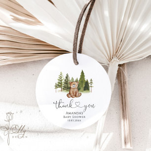 Etiquetas Para Lembrancinhas Chá de fraldas Do Urso De Madeira Obrigado Por Eti