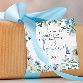 Etiquetas Para Lembrancinhas Chá de fraldas Floral Branco Elegante