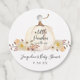 Etiquetas Para Lembrancinhas Chá de fraldas Floral de Pequeno Pumpkin