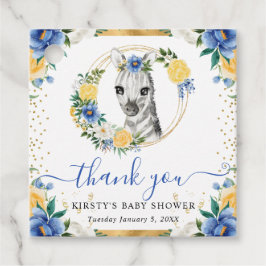 Etiquetas Para Lembrancinhas Chá de fraldas Floral de Zebra Selvagem Cura de Ág