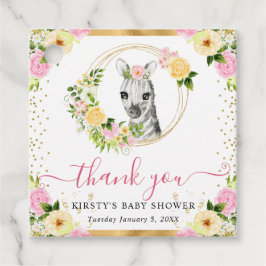 Etiquetas Para Lembrancinhas Chá de fraldas Floral de Zebra Selvagem Cura de Ág