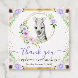 Etiquetas Para Lembrancinhas Chá de fraldas Floral de Zebra Selvagem Cura de Ág