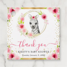 Chá de fraldas Floral de Zebra Selvagem Cura de Ág