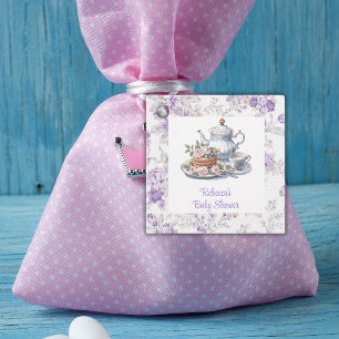 Etiquetas Para Lembrancinhas Chá de fraldas Floral do Jardim Lavanda do Tea Par