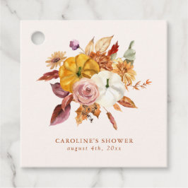 Etiquetas Para Lembrancinhas Chá de fraldas Floral e Pumpkins