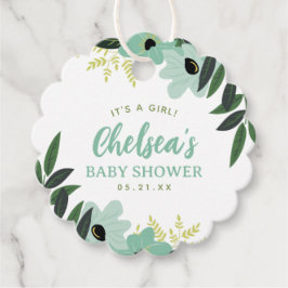 Etiquetas Para Lembrancinhas Chá de fraldas Floral Tropical Obrigado